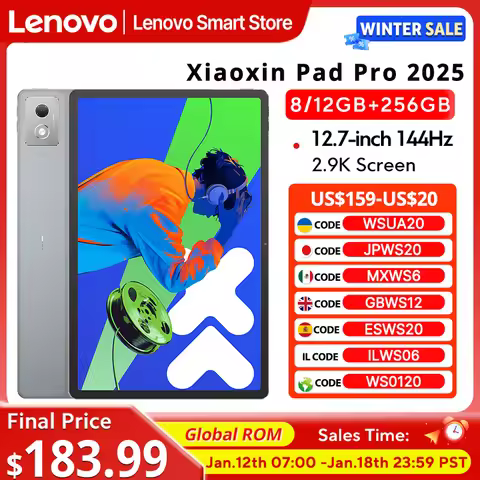 Lenovo Xiaoxin Pad Pro 2025 12.7 inch Tablet Original Global ROM Dimensity 8300 2.9K 144Hz Display 1