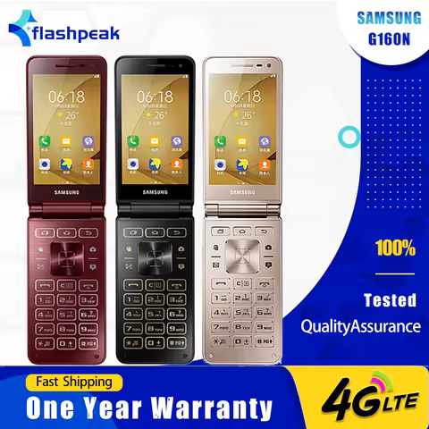 Original Samsung Galaxy Folder2 G160N 4G LTE Mobile Phone Korea Version 3.8'' 16GB/32GB ROM 8MP+5MP