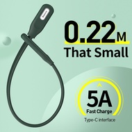 Baseus Type C Short 22cm 5A Fast Charging USB Type-C UsbC Cable For Powerbank Huawei Xiaomi