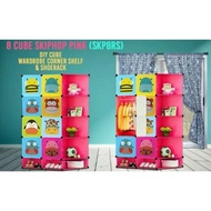 SmartKids Skiphop Pink 8C DIY Cube w Corner Rack &Shoerack (SKP8RS)