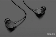 Others - 入耳式有線耳機HM13-線控帶麥金屬重低音耳機-黑色