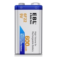 Battery Box 6F22 Battery 9V Ebl 600Mah Li-Ion Rechargeable Cas