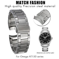 Aksesoris Jam Tangan Curved End Metal Watchband for Omega Watch Seamaster Strap AT150 Aqua Terra 150