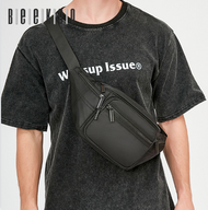 BEEKOO-男士小背包 休閒胸包 多功能潮單肩包 大容量斜挎包 防水挎包