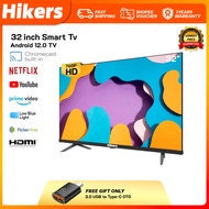 Hikers 32 inch Smart TV Android TV  LED 768P Television With MYTV/DVB-T2/WiFi/YouTube/Netflix/Hdmi