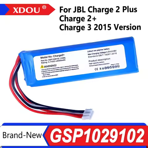 GSP1029102 6000mAh Replacement Battery For JBL Charge 2 Plus Charge 2+ charge 3 2015 Version P763098