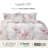 Comfortbay Lavino 100% TENCELTM Lyocell Bedsheet Comforter Set | 950TC Soft Cooling 5in1 Set