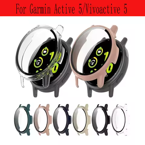 Screen Protector Case for Garmin Active 5/Vivoactive 5 Smartwatch, Hard PC Ultra-Thin Scratch Cover 