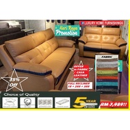 FULL RECLINER SOFA SET, 1R + 2RR + 3RR, WATER REPELLENT FABRIC/CASA LEATHER , NEW STOCK, OLD PRICE R