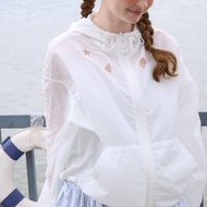 oddmaker鏤空刺繡貝殼海星連帽防曬衣UPF50+