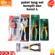 paket tang set complit dan kunmci l panjang paket tang set complit tang buaya tang kombinasi tang po