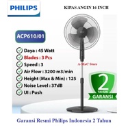 Philips Standing Fan ACP-610/01 3 Blade 45 Watt Stand Fan ACP610 Black 16 inch