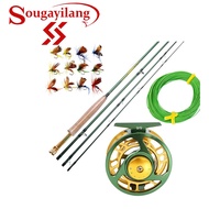 Sougayilang 2.7M Fly Fishing Rod Set And Fly Fishing Reel Combo With Fishing Lure Line
