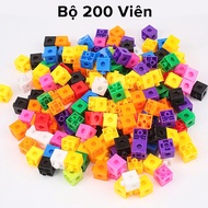 Đồ Chơi Xếp Hình Toán Học Thông Minh Number Blocks Hình Vuông 100 Viên Cho Bé Linking Cube Trí Tuệ N