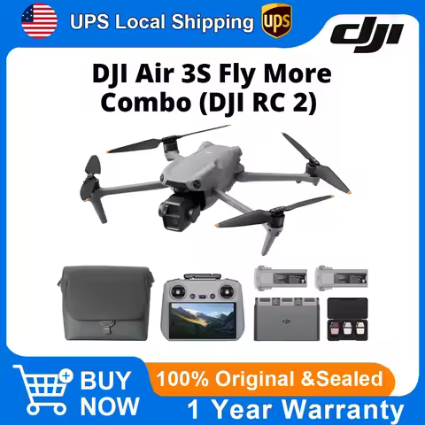 DJI Air 3S Drone with RC 2/RC-N3 Remote Controller - Drone 4K Professional Imaging Dual Camera (1" C