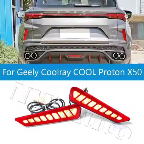 1 Pair Upgrade Rear Fog Light Fog Lamp Rear Foglight For Geely Coolray COOL Proton X50 Modifying LED