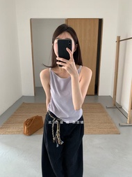 Hygge Cotton Vest Texture Thread Fine Texture Quality Neckline Summer 2025 Ladies Vest Top Quality C