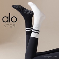 [alo][Authentic]alo yogaYoga Socks Tube Socks Pure Cotton Non-Slip Silicone Indoor Fitness Pilates W
