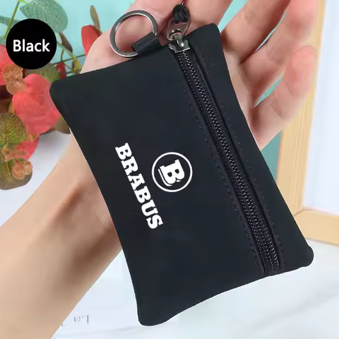 Car Logo Suede Wallet Zipper Key Bag Coin Bag Women Men For Brabus W463 G500 G350 G63 G65 W204 W205 