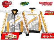 JAKET BOMBER RRQ AXXEL limited edition exclusive PUTIH
