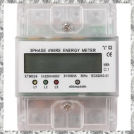 3 Phase 4 Wire Meter 220/380V 5-80A Consumption KWh Meter DIN Rail Installation Digital Power Meter