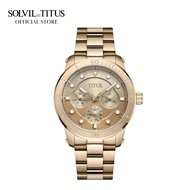 Solvil et Titus Aspira Multi-Function Quartz in Gradient Gold Dial &amp; Stainless Steel Bracelet Women Watch W06-03147-023