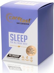 Carefast Sleep - Hot Chocolate Drink Mix - Natural Sleep Supplement - Box of 15 Packets