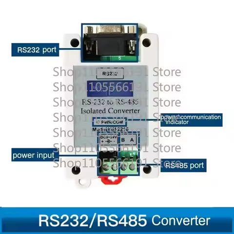 For YN2216 Industrial-grade Active-isolated RS232 To RS485 Serial Converter 232 To 485