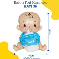 4D Baby Boy Foil Balloons 4D/ Baby Boy Foil Balloons PeSta_partyupplies Foil Balloons