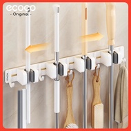Ecoco Pemegang Mop Aluminum Mop Holder Wall-Mounted Broom Holder Clamp for Bathroom Organization Str