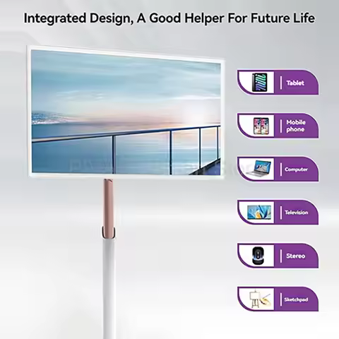 Hot Outdoor 21.5/32 Inch Smart TV Portable TV Display Moving WiFi Touch Screen with Floor Standing M