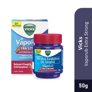 VICKS Vaporub Extra Strong 50g for Cough Relief, Fever Relief, Cough Ointment VIDA Pharmacy