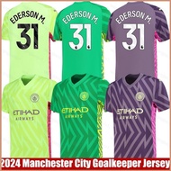 HQ2 2023-2024 MAC Goalkeeper Home Away Jersey Ederson Football Tshirts Sports Tee Plus Size QH1