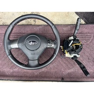 JDM Ori Steering Benang Merah Red Stitching Auto Cruise Subaru Roller Modi Proton Persona Gen2 Waja 