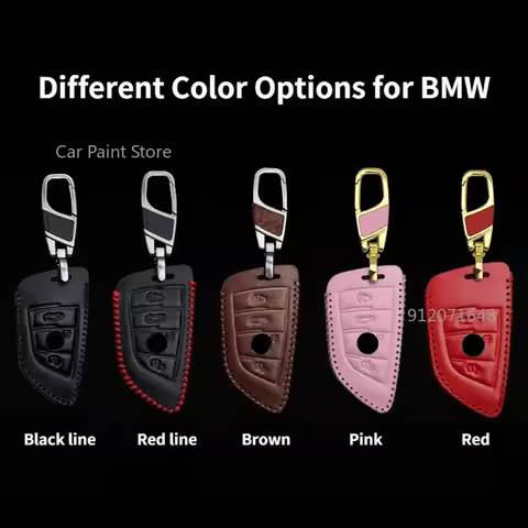 Leather Remote Car Key Case Cover For BMW E38 E39 E46 E83 E60 E34 F30 F10 E53 F10 G30 G38 1 3 5 7 Se