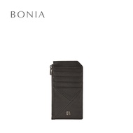 Bonia Black Alonzo Zip Card Holder