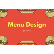 Menu Design Services (Servis Desain Menu) 菜单设计 Fast Service