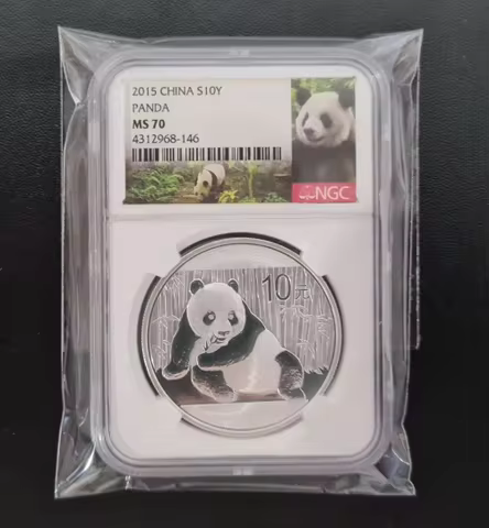 2014-2015 China 1oz Silver Panda Coin NGC MS70