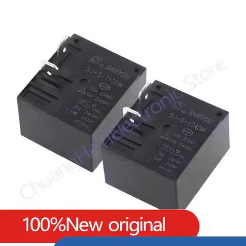 5PCS Original New Relay SLI-S-112DM 12VDC SLI-S-124DM 24VDC 30A 4PIN 12V 24V Power Relay Replaceable