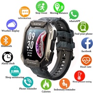 2024 The Latest 0utdoor Sports Smartwatch 1.72'' Full-touch Screen 5ATM&amp;IP69K Waterproof Sports Rugged Watch Heart Rate Monitor Smart Watch Men