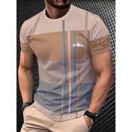 Men's Digital T-Shirt - Casual Sport Men's T-Shirt - Printed Sport T-Shirt - 100% Polyester T-Shirt 