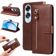 Trường hợp đối với OPPO A3x A5 Pro A60 A18 A38 A58 A78 A79 A98 5G kinh doanh từ Ví da nắp gập có khe