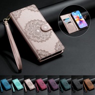 Flip Case for Honor 600 Lite 400 200 Pro X6a X6b X6c X6d X5c X5b Plus Casing Mandala Pattern PU Leat