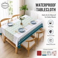Alas Meja PVC Waterproof Oilproof Tablecloth Easy Wipe Kalis Air Minyak Table Cover Dining Desk 90x1