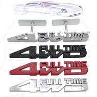 3D Metal Car Styling  Full Time 4WD Emblem Truck Auto Sticker Decal Front Grille Badge Accessories F