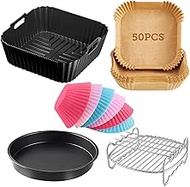 Hot Air Fryer Accessories for Philips Airfryer XL 6.2 L, COSORI 4.7 L 5.5 L, Cecotec 6L, Ninja AF140