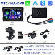 EKLEVA 5มอเตอร์ไซค์ Inch DVR ไร้สาย Carplay & Android IPX7รถยนต์กล้องหน้าและกล้องหลังหน้าจอการแสดงผล