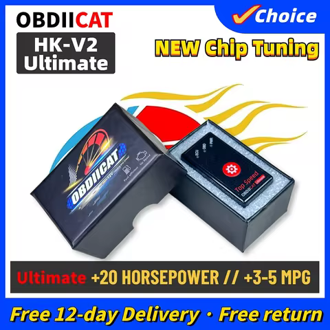 OBDIICAT HK-V2 Chip Tuning Box More Power Torque Save Fuel Saver Update HK01 For 12V