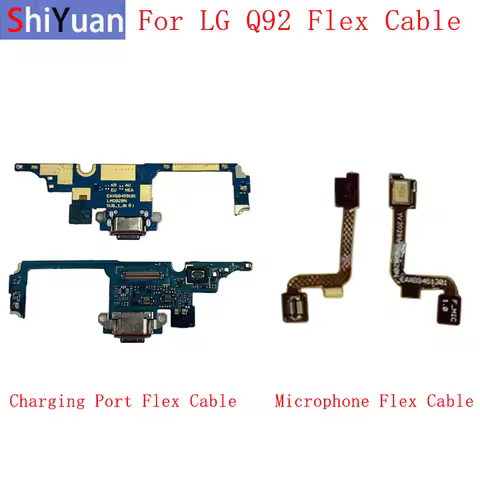 USB Charging Port Connector Board Main Flex Cable For LG Q92 5G Microphone Flex Cable Replacement Pa