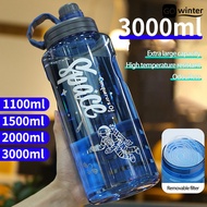 【Gowinter】1100/1500/2000/3000ml Water Bottle High Capacity Drop-resistant Heat-resistant Water Bottl